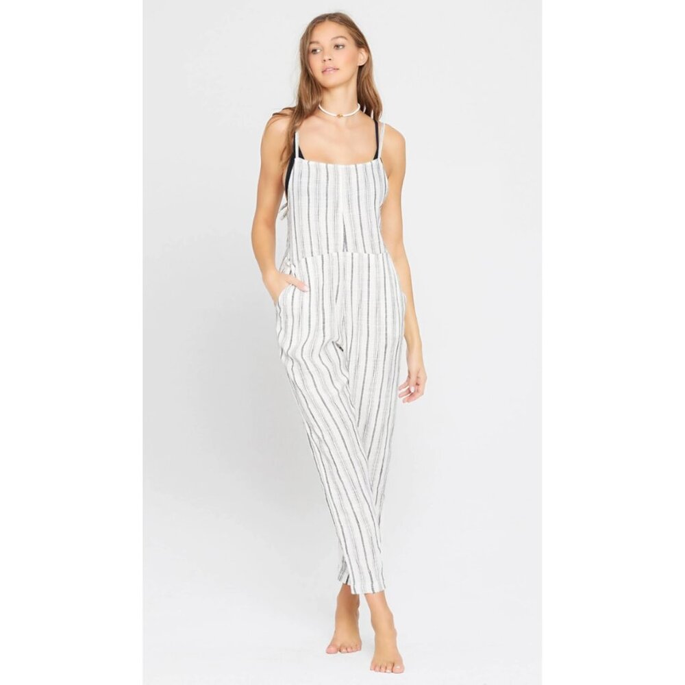 NWT L*Space Sadie Stripe Woven Jumpsuit Summer Night Stripes